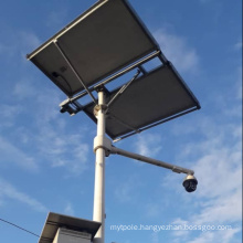 hot dip galvanized solar power street pole cctv light pole